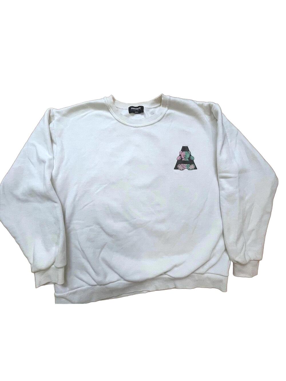 Ain’tCrack Hyper Youth Burning Teddy Sweatshirt Street Wear Grunge Skater